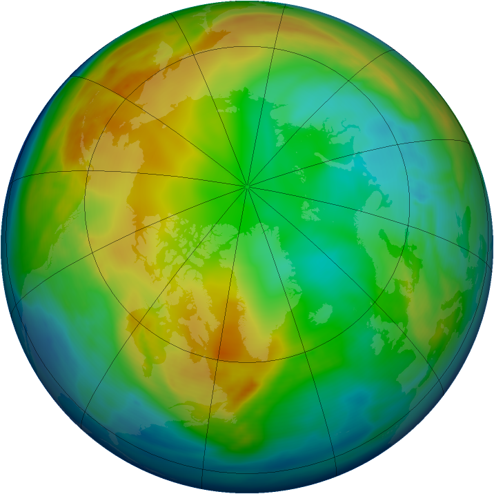 Arctic ozone map for 02 January 2006